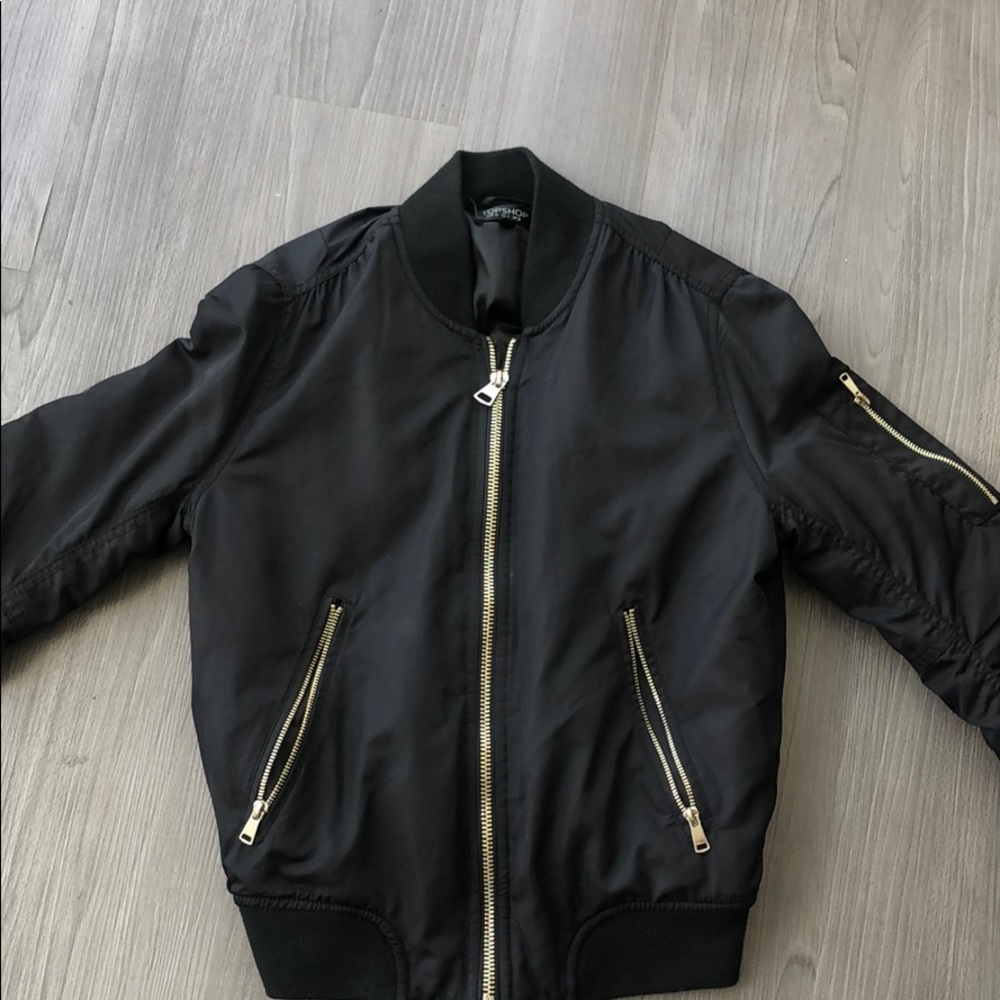 TOPSHOP Women’s Bomber Jacket in Black